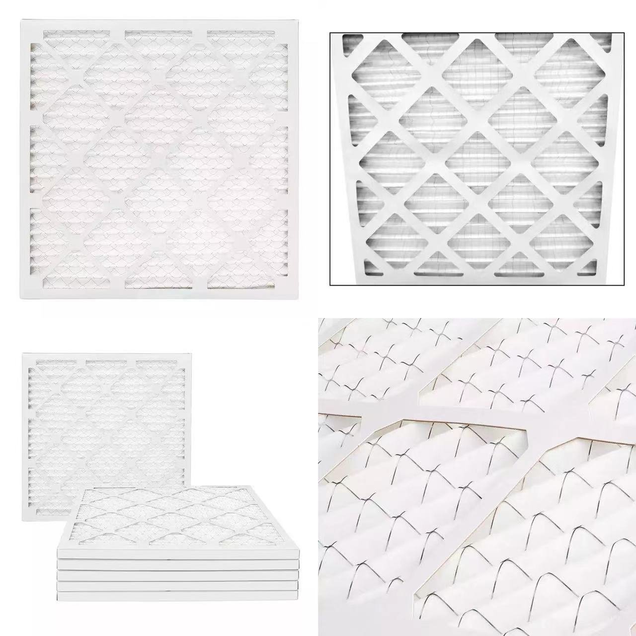 20x20x1 HVAC Air Filter Cardboard Pleated Panel AC Furnace Pre Filter for Ventilation G4 F5 F6 F7 F8 F9 MERV