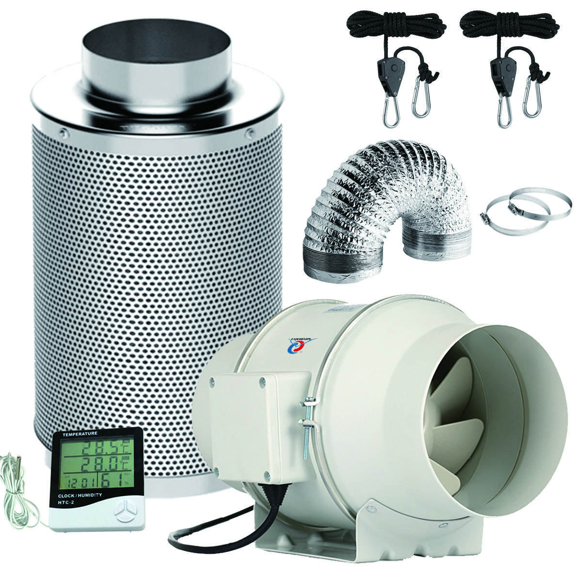 Professional Wholesale 4 Inch air Activated Carbon Filter in Indoor Factory Plant Growth Ventilation System