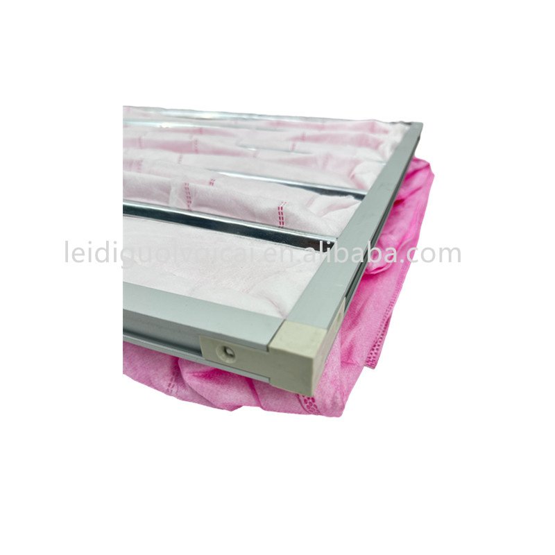 LD 2024 OEM China Manufacturer Size 660*610*600mm Pocket Bag Filter Big Dust Holding Capacity F7 Pocket Filters Hepa Air Filter