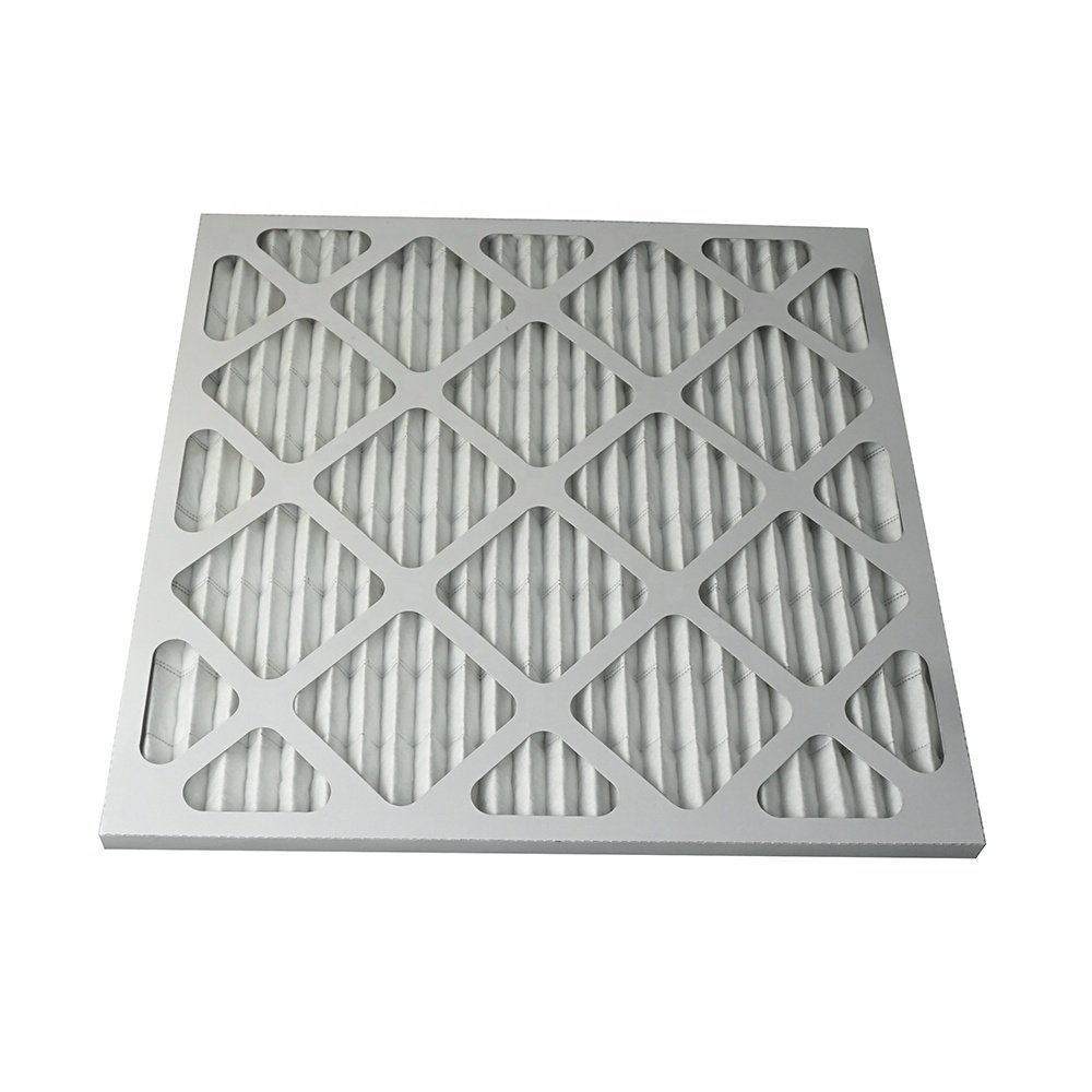 High Quality Cardboard Frame Panel HAVC Pleat Primary Furnace Filter G4 MERV8 MERV13 air Filter
