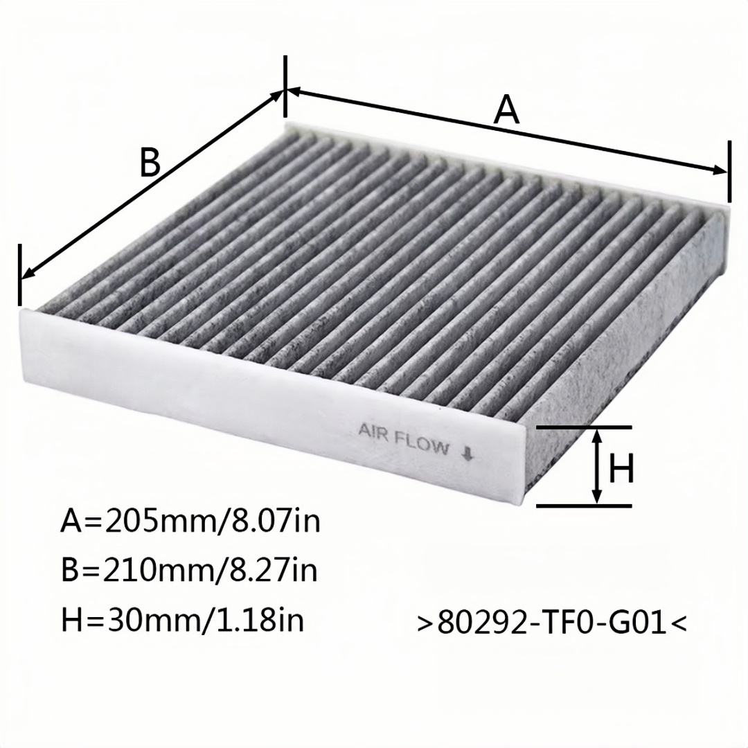 Cabin air Filter 80291-TF0-E01 80291-TF3-E01 80292-TF0-G01 80292-TG0-Q01 80292-TG0-Q02 80292-TG0-T01 80292-TJA-H01 for Honda