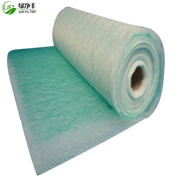 Professional Auto Painting Booth Filter Factory Construction Roll with Cotton Media Pre-Filter & Medium Grade for Air Filtration