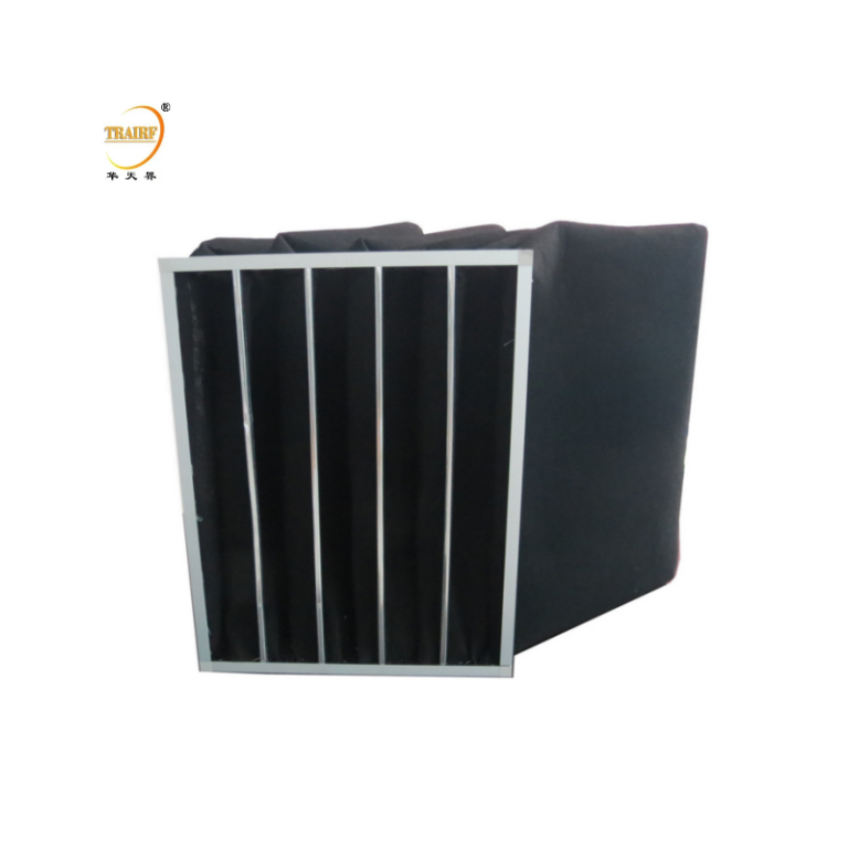 Industrial Pocket Medium Efficient Activated Carbon Bag Air Filter for Odor Remover