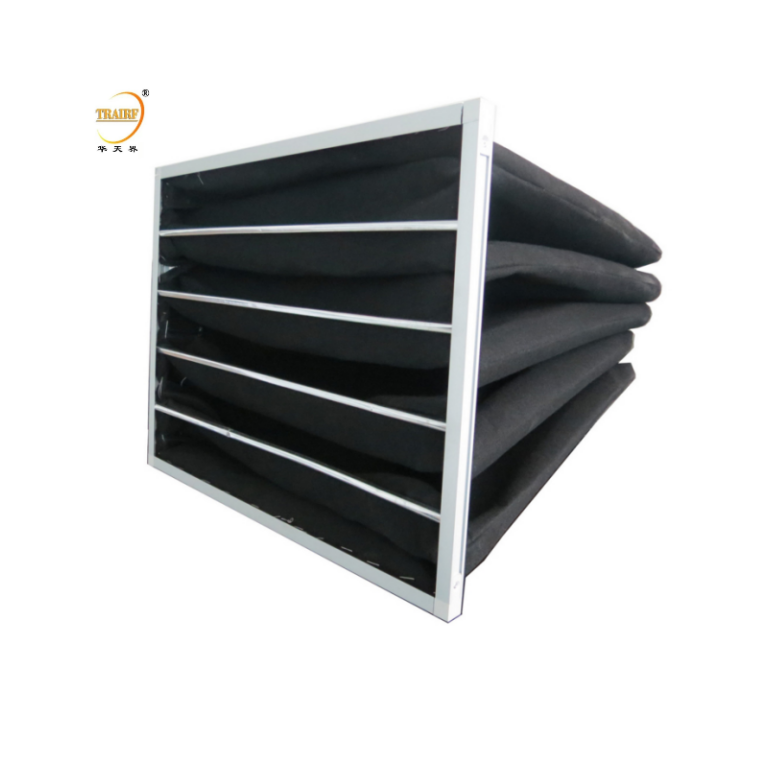 Industrial Pocket Medium Efficient Activated Carbon Bag Air Filter for Odor Remover