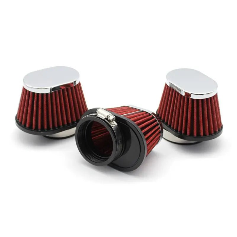 KM Auto Parts China Factory Engine Parts High air Flow Washable Car Air Filter 51mm Sport Air Filter for Bike High Performance
