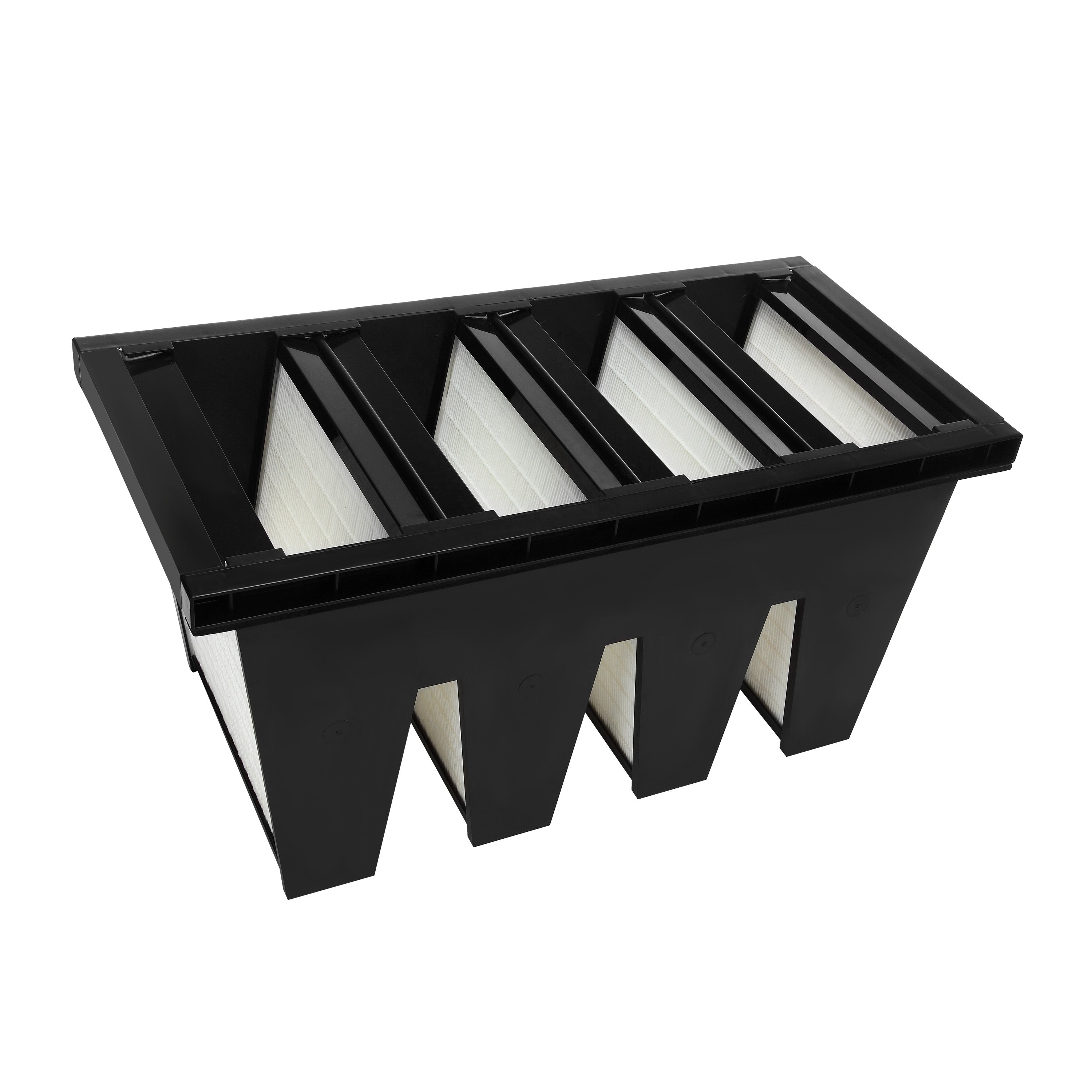 F7 F8 F9 V-Bank Compact Air Filter 24X24X12 Rigid Bag Filter Medium Efficiency for Power Plant Gas Turbine Inlet Filtration
