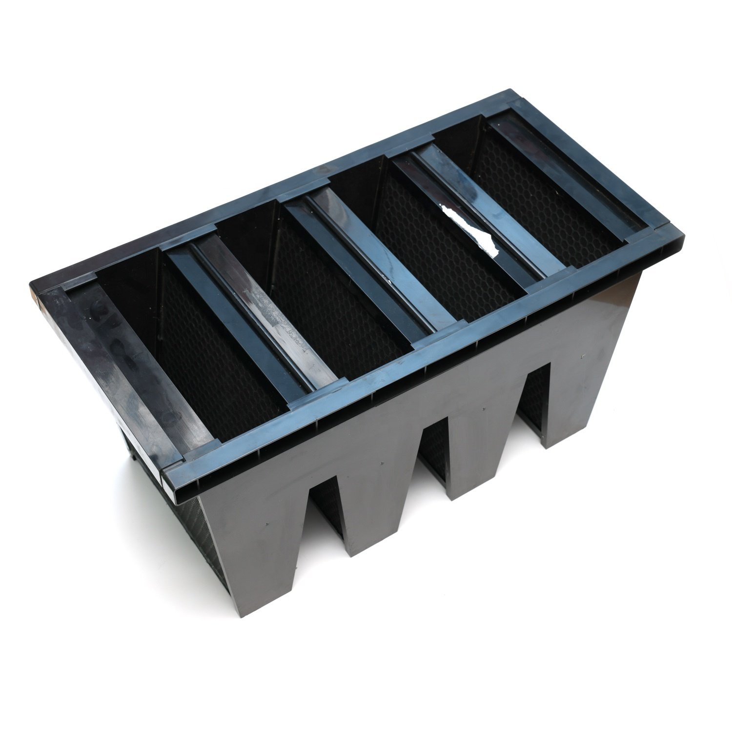 F7 F8 F9 V-Bank Compact Air Filter 24X24X12 Rigid Bag Filter Medium Efficiency for Power Plant Gas Turbine Inlet Filtration