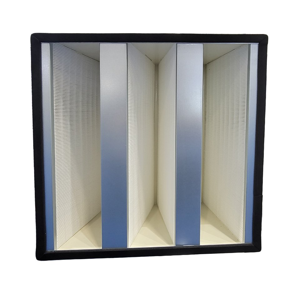 New Condition Ebraco H13 HAVC 4V 610x610x292mm (24x24x12inch) AHU V Bank Hepa Air Filter