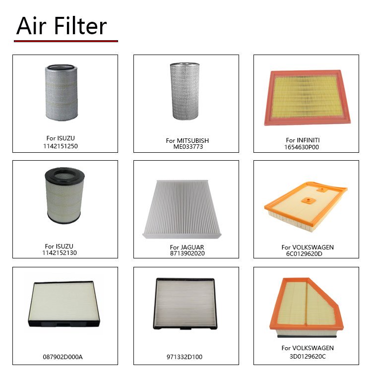 Car Engine Air Filter Part for Toyota Hyundai Nissan BMW Mazda Ford VW Chevrolet Peugeot Mitsubishi Air Filter for Car