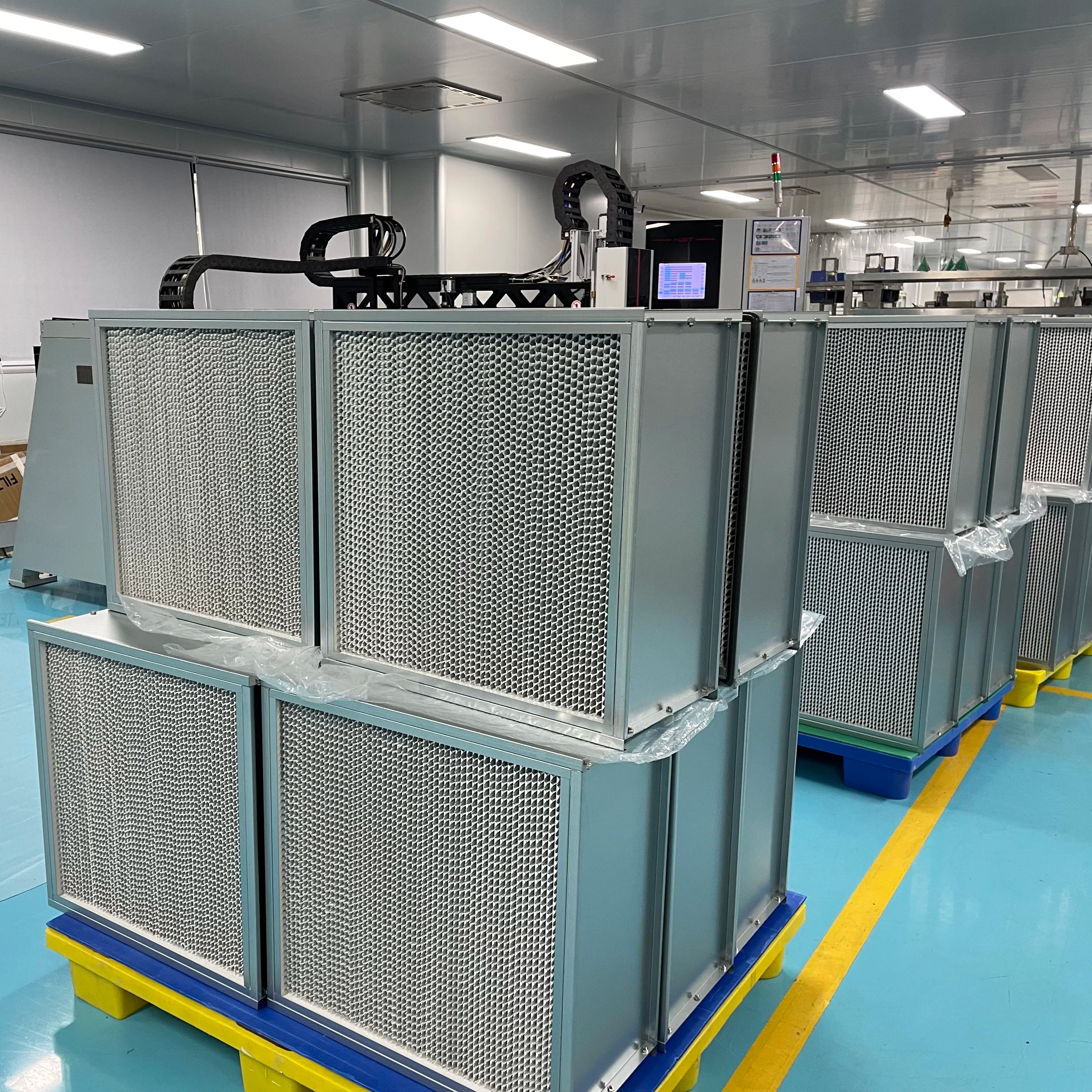 Dust Collector 24 X 24 X 6 Galvanized Steel Laminar Flow Hood Hepa Filter Box air Filters for Factory