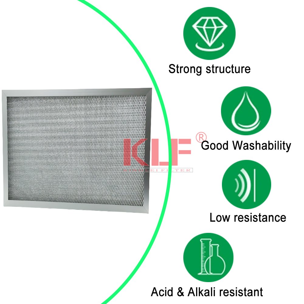 Washable Air Filter Aluminum Electrostatic Air Filter for Furnace and Central Air Conditioner