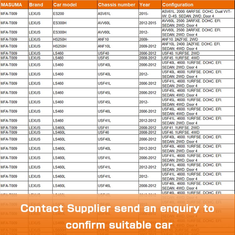 MFA-T009 Vehicles & Accessories Diesel Auto Engine air Filter 17801-38010 17801-0V020 17801-0V030 17801-38010 for LEXUS ES200