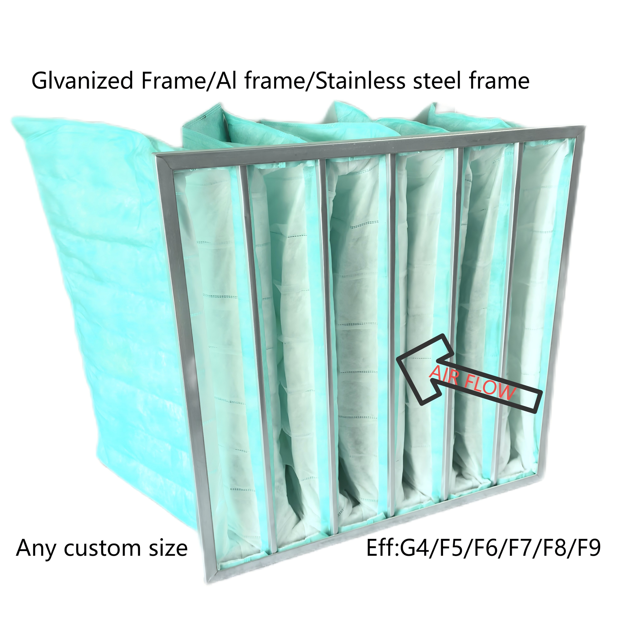 Industrial Filter Pocket air Filter/F6 Bag Filter
