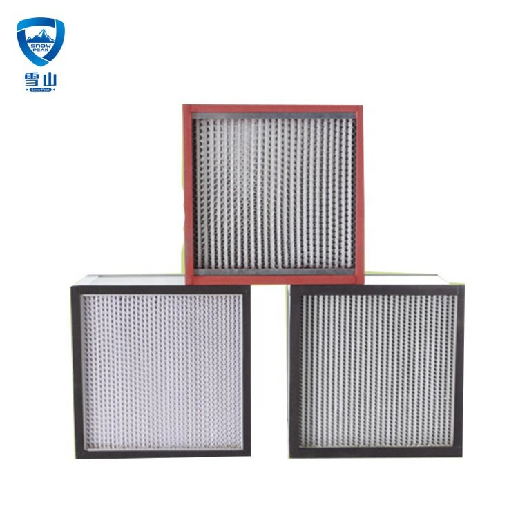 High Temperature 99.995 Aluminum Foil Separator Ulpa Filters HEPA Air Filter