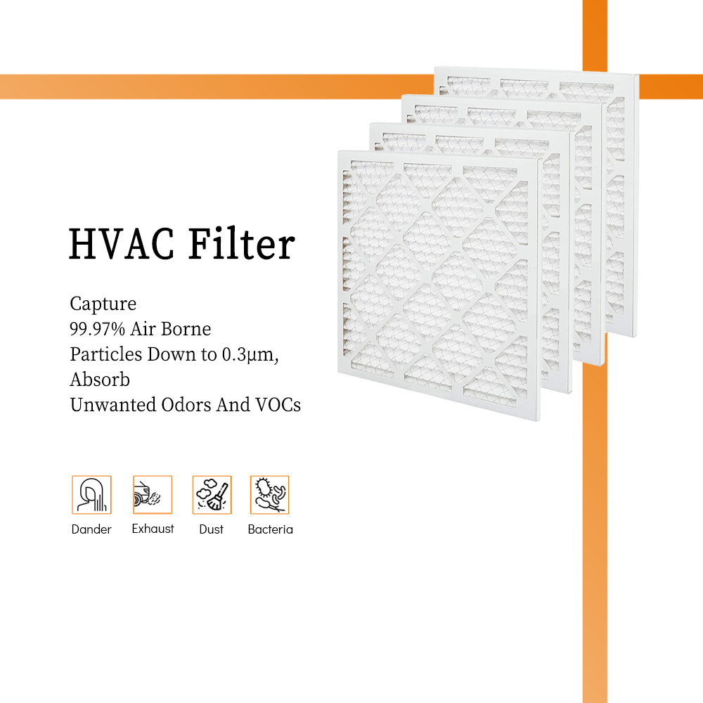 Air Filter 20x20x1 Merv 13 (4-Pack) Air Conditioner Filters for Allergies,Mold,Bacteria,Smoke,Air Purifier Hepa Filter Replace