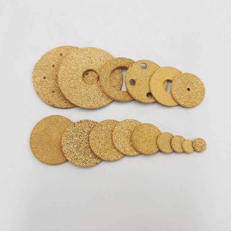 1-100micron Customize Porous Metal Sintered Copper Bronze Brass Filter Element Bronze Filter Plate