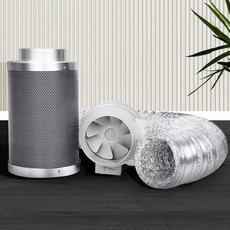 6-inch Carbon Filter, Suitable for Removing Odors, Pollutants, Dust, Pollen, and Particles. Suitable for Inline Duct Fans
