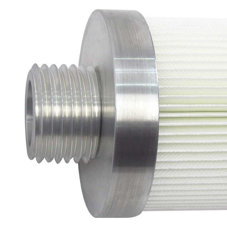 TOPEP Customized Polyester Cloth Air Filter 99.9%high Efficiency 42*133*936 Air Dust Filter Cartridge with Aluminum End Cover