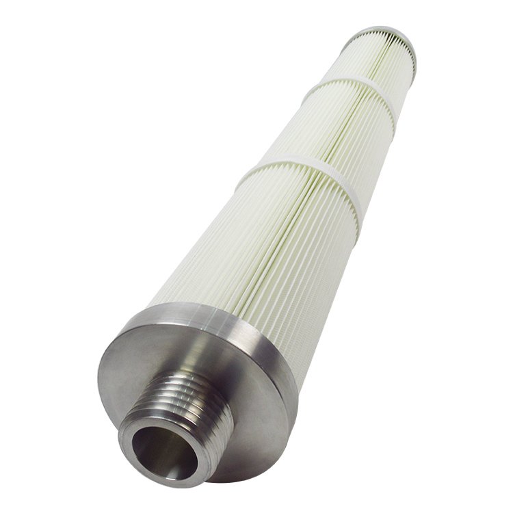 TOPEP Customized Polyester Cloth Air Filter 99.9%high Efficiency 42*133*936 Air Dust Filter Cartridge with Aluminum End Cover