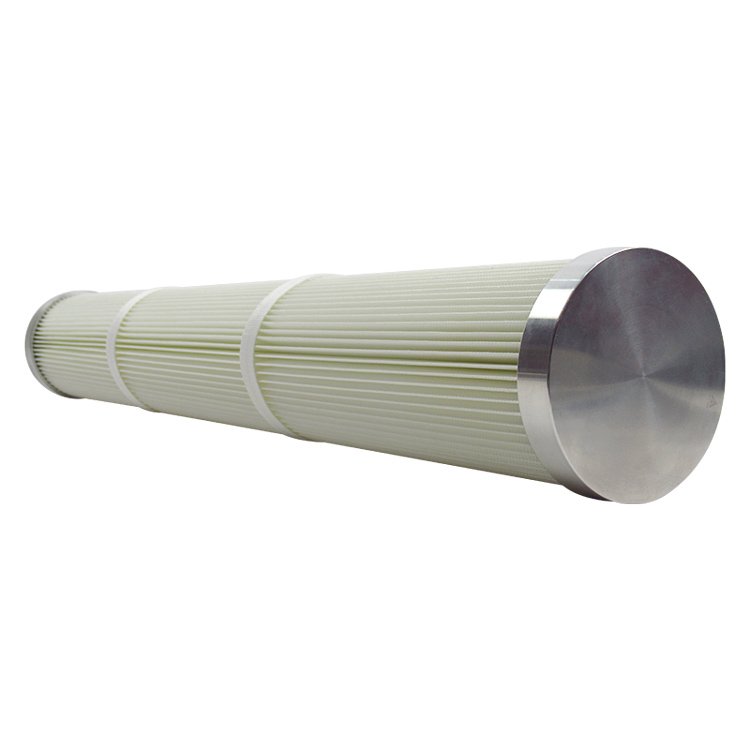 TOPEP Customized Polyester Cloth Air Filter 99.9%high Efficiency 42*133*936 Air Dust Filter Cartridge with Aluminum End Cover