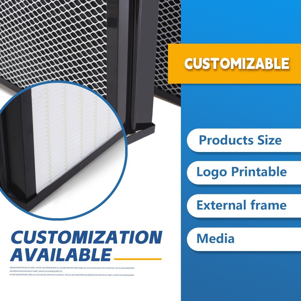 H13 H14 Efficiency Carbon V BANK Filter Swine & Hog Farms Pig Cattle Combined Hepa Agricultural Air Filter