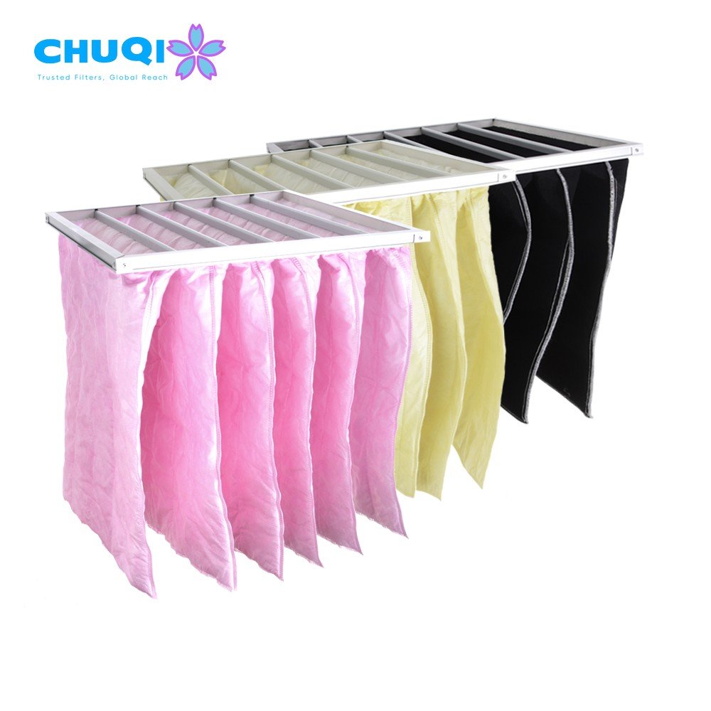 Reusable Aluminum Galvanized Steel Frame Nonwoven Pocket Filter F5 F6 F7 F8 Intermediate Filters Air Pocket Filter