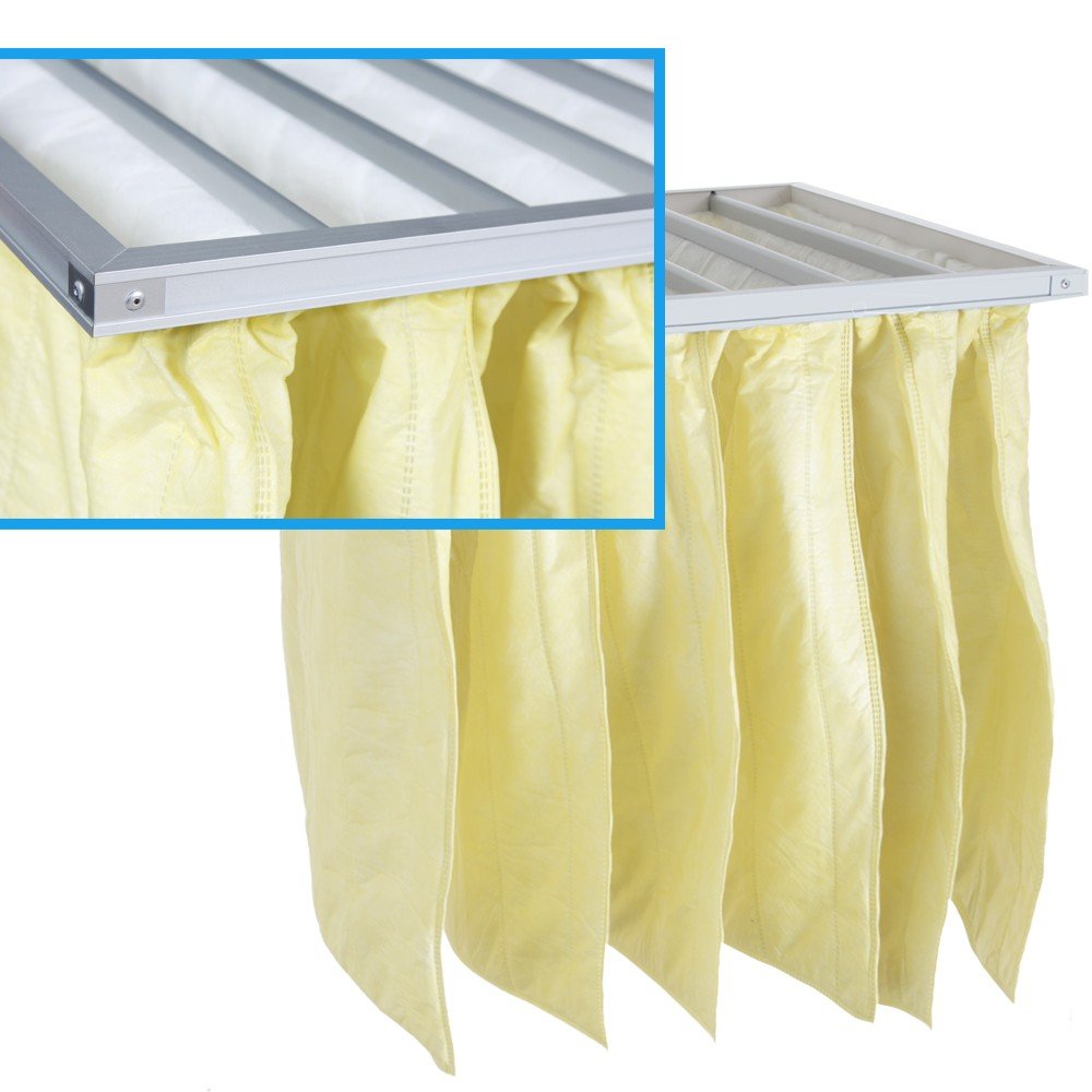 Reusable Aluminum Galvanized Steel Frame Nonwoven Pocket Filter F5 F6 F7 F8 Intermediate Filters Air Pocket Filter