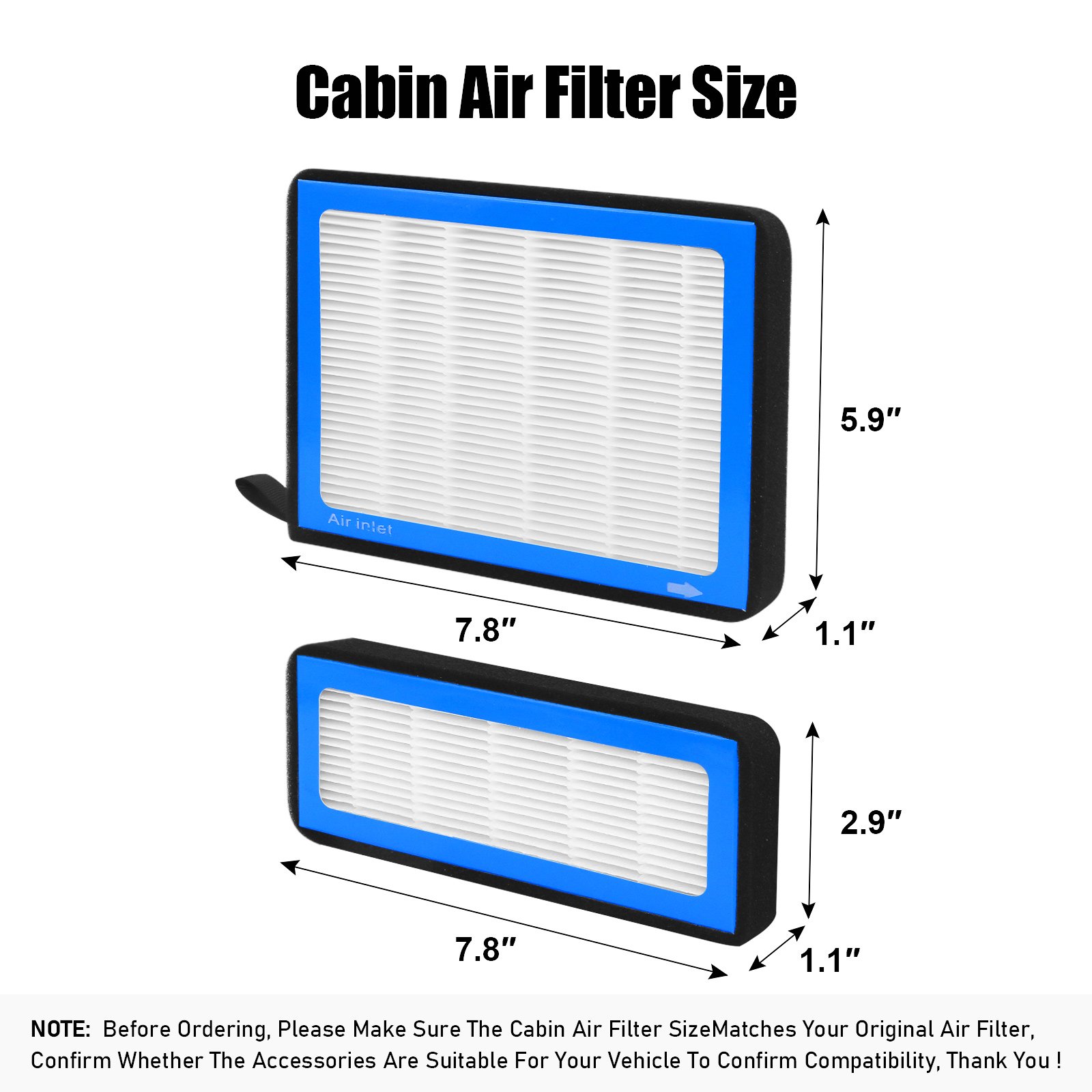 CF12157 Customizable Cabin Air Filter With Activated Carbon Particle for Toyota Avalon C-HR Camry