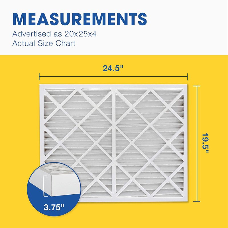 Compatible With Aerostar 20x25x4 Paper Frame Non-Woven Dust Filter MERV 8 Pleated Air Filter AC Furnace Air Filter
