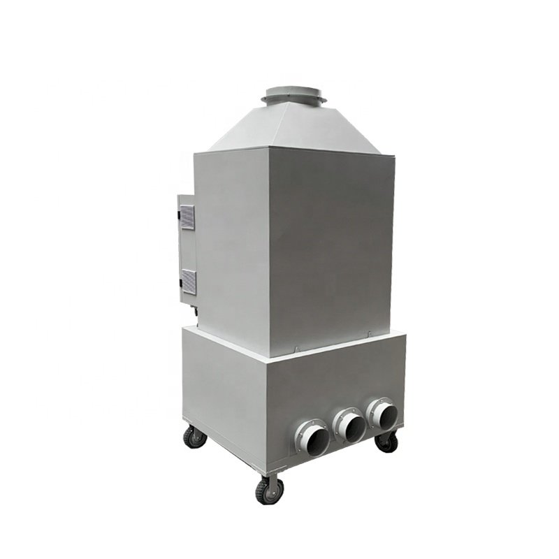 KELV Industrial OEM Customize Air Filter Mask Gas 4000M3/H Electrostatic Air Generator 98% Odor Gas Scrubber ESP Smoke Filter