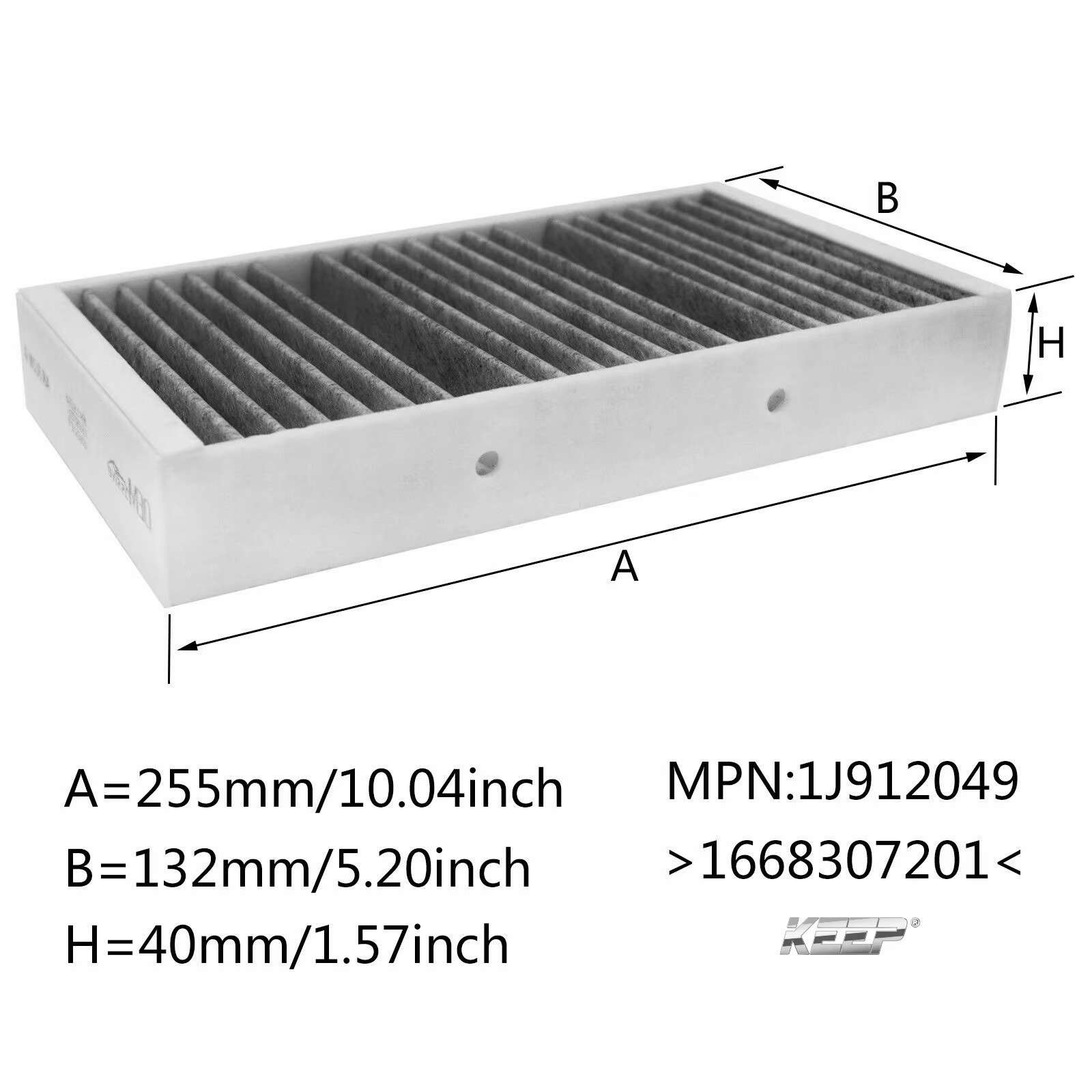 Air Filter for 12-17 Mercedes-Benz 30L-5.5L GL-Class GLS X166 M-Class GLE W166 1668300318