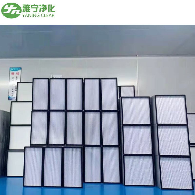 YANING Factory Direct Wholesale Price H13 H14 Aluminum Frame Fiberglass Mini Pleat Hepa Filter for Lab