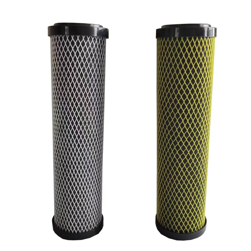 10 Inch Flat Mouth CTO Compressed Activated Carbon Water Purifier Filter element Factory Price