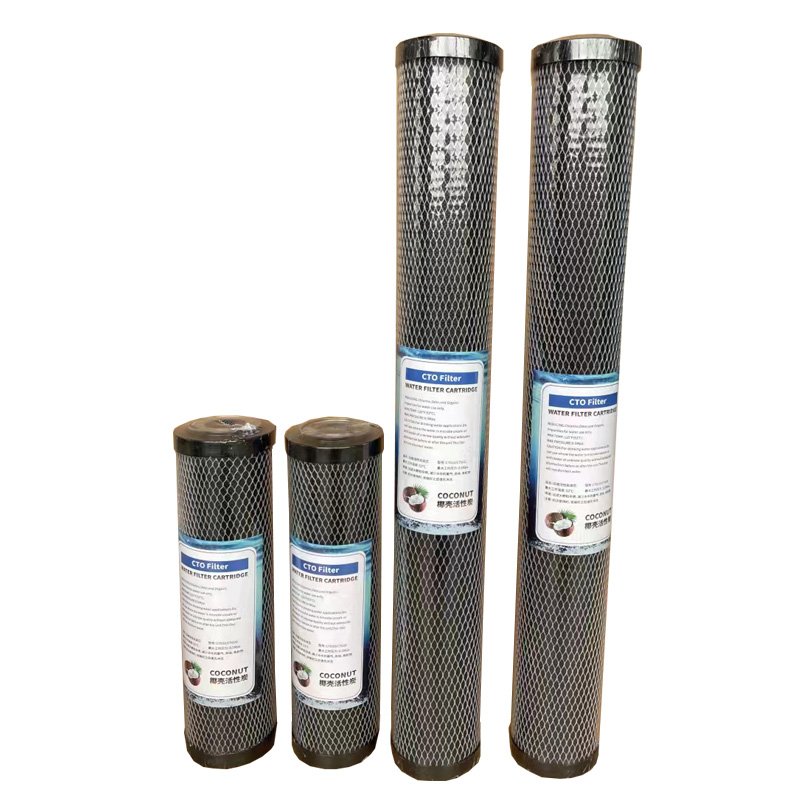10 Inch Flat Mouth CTO Compressed Activated Carbon Water Purifier Filter element Factory Price
