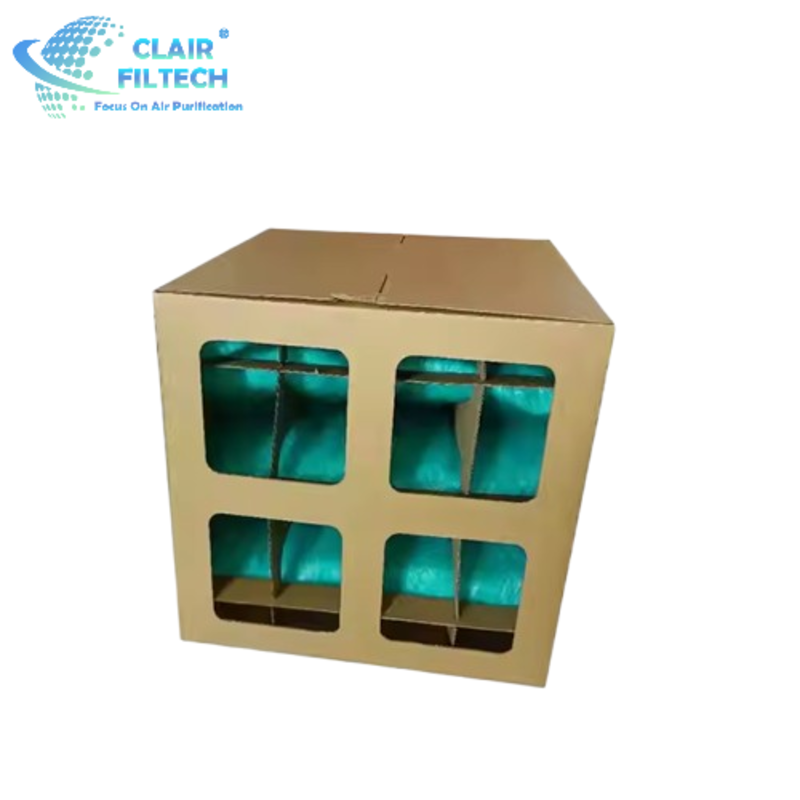New Design Cardboard Filter Paint Mist Carton Filter Box Filter Dry for Industrial Spray Booths