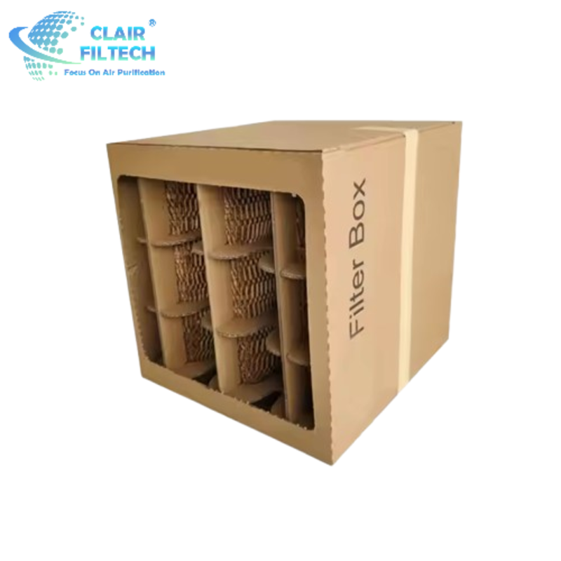 New Design Cardboard Filter Paint Mist Carton Filter Box Filter Dry for Industrial Spray Booths