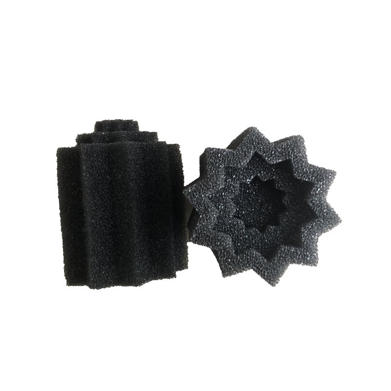 High Quality Custom Star Shape Filter Sponge Strong Permeability Polyurethane Material for Air Water Filters Pump Core Component