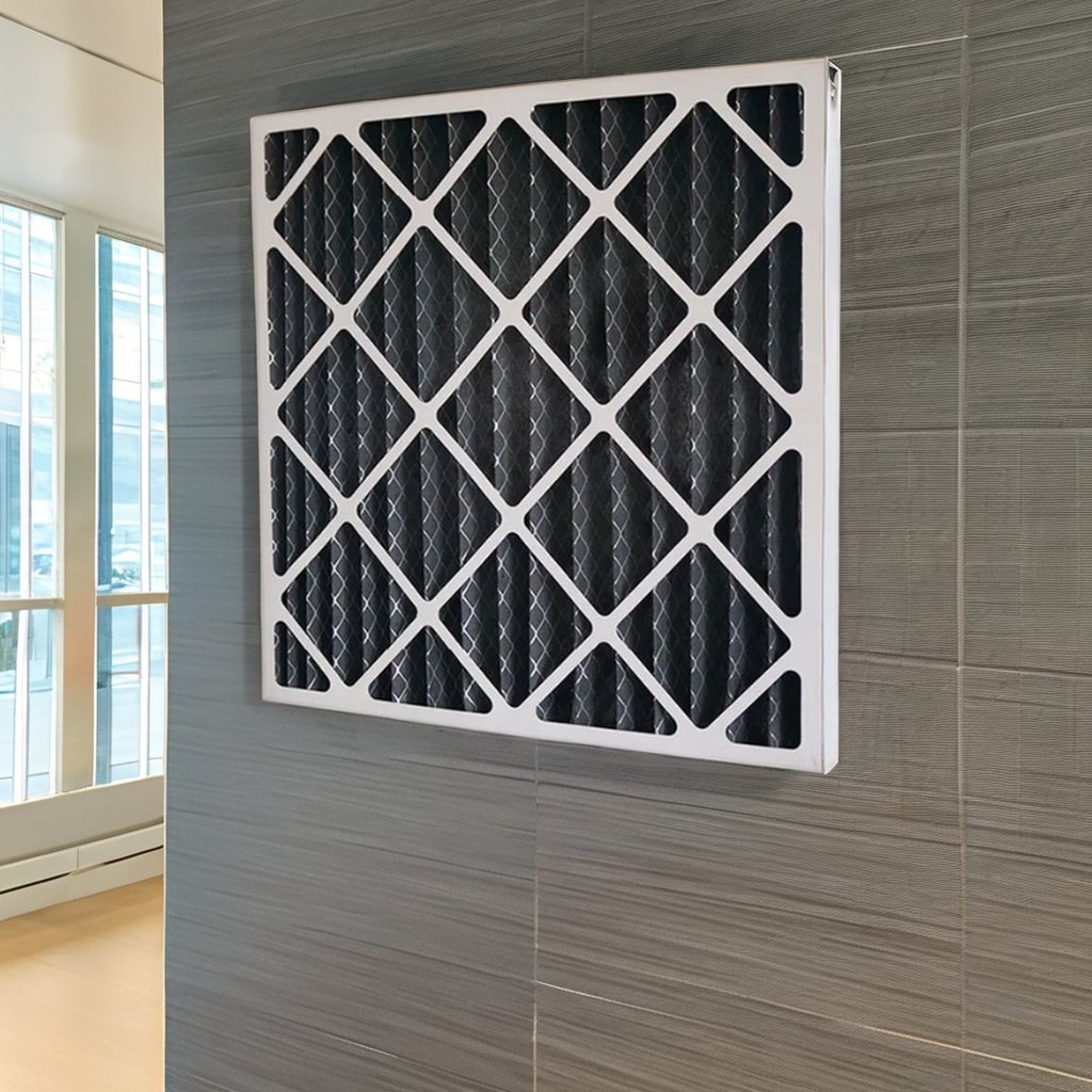 New Design Activated Carbon Filter 12x12x1 20x20x1 20x25x4 21x21x1 Cardboard Pleat Panel Ceiling Filter