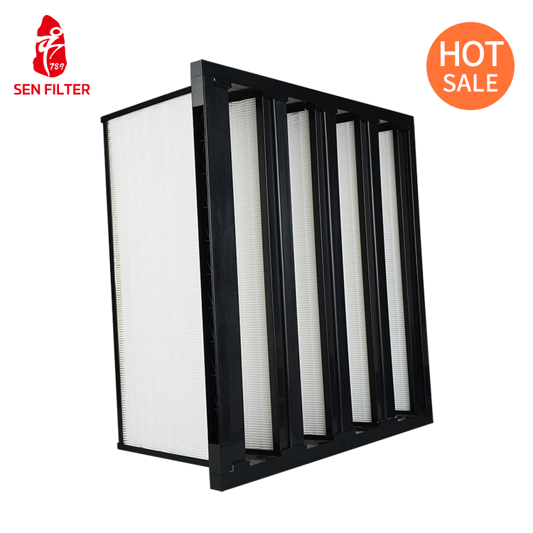 OEM Factory Wholesale Price 4v V Bank Hepa Air Filter Mini HEPA-99.997% 24x24x12"