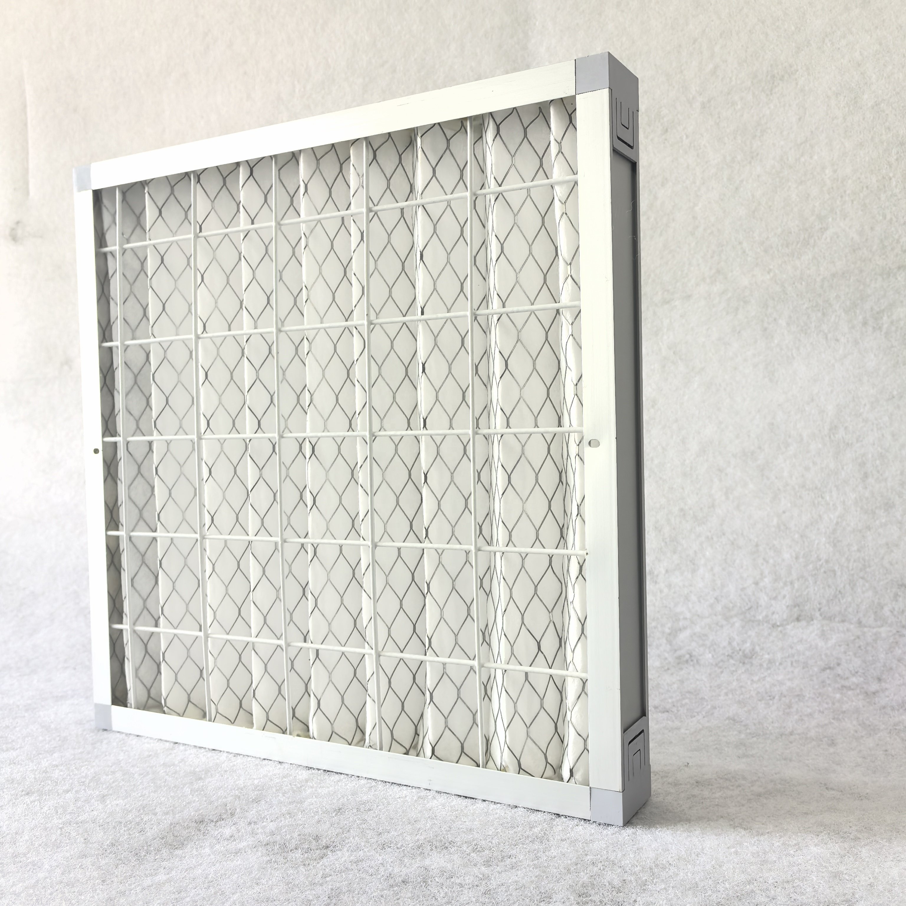 High Quality Customized Manufacturing Pleated Cardboard Frame Folded Panel Air Filter Air-condition Unit Filter
