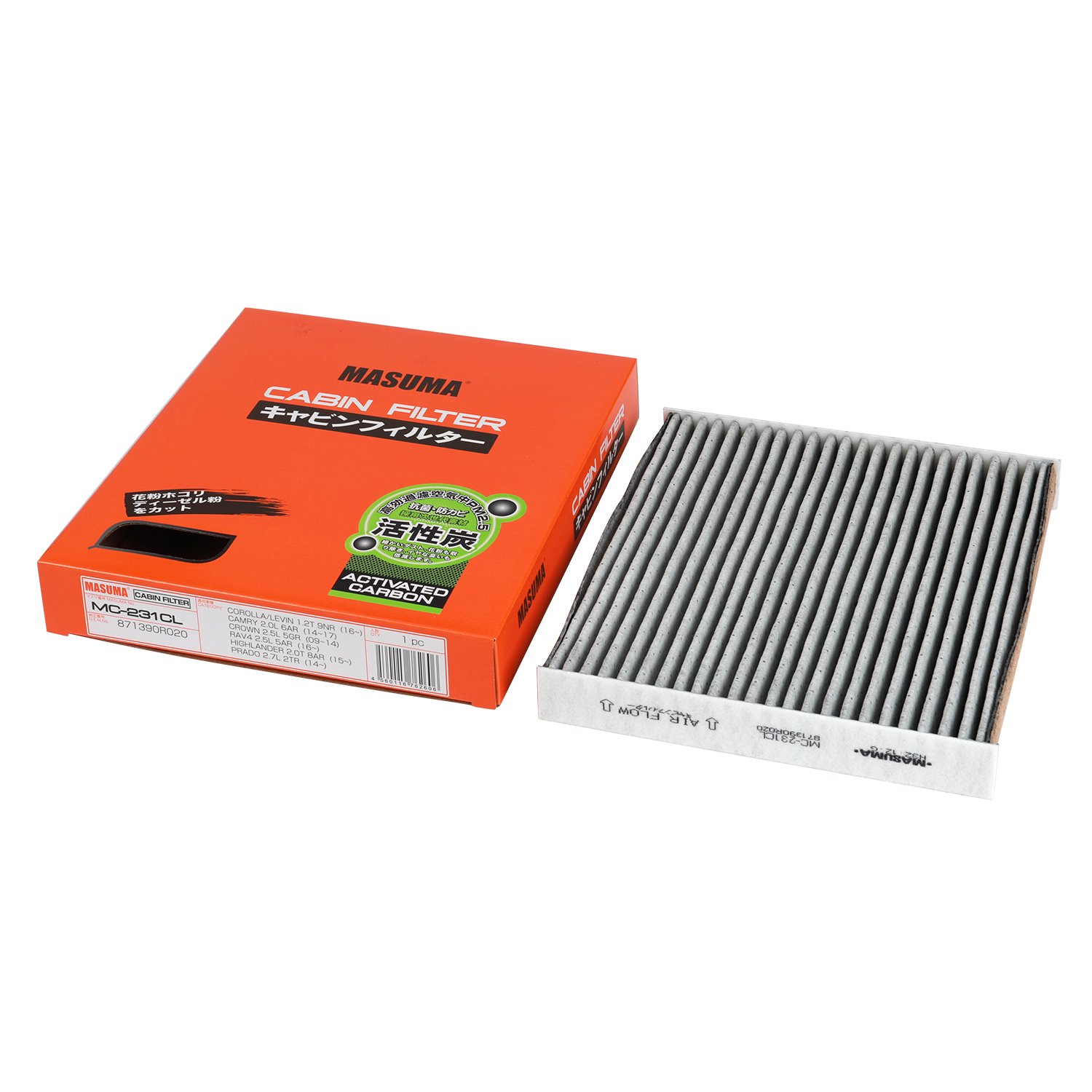 Masuma MC-231CL Carbon Cabin air Filter 87139-30040 87139-30070 87139-02020 87139-07020 87139-06060 87139-50100 for Toyota