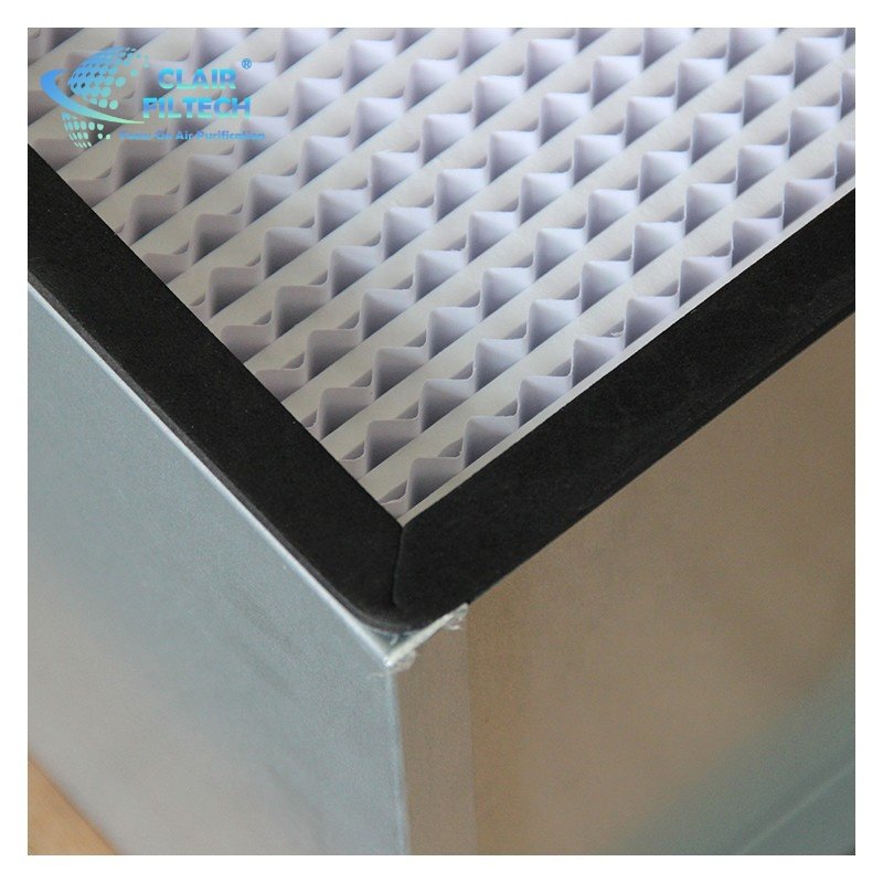 Factory Direct Sale Deep Pleated Glass Fiber H13 H14 Hepa Filter With Aluminum Frame Air Purifier Light Weight