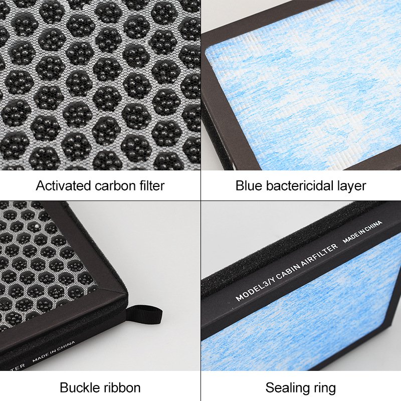 Cabin Air Filter for Tesla Model 3/Y With Activated Carbon, HEPA Air Intake Filter Accessories Replacement