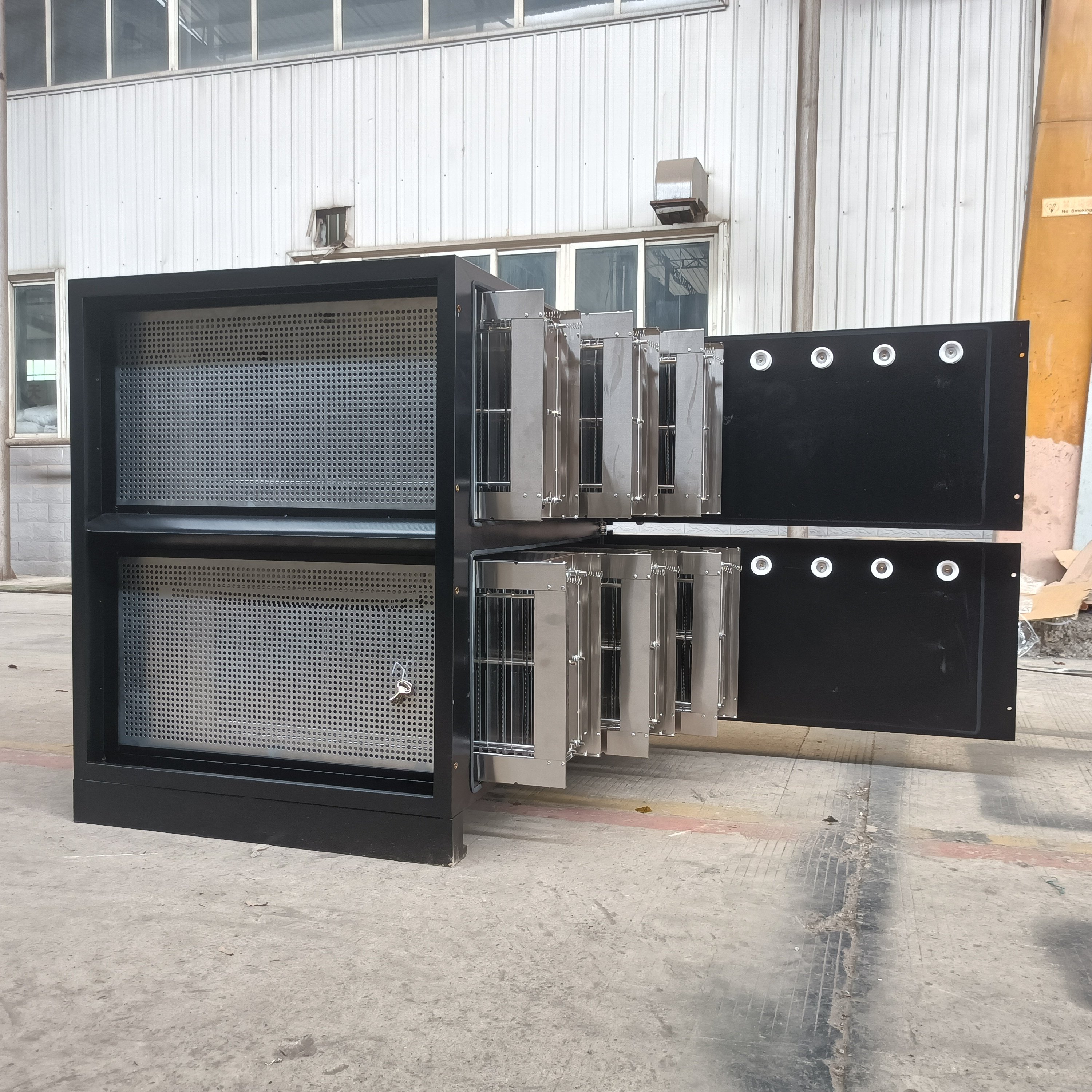 kitchen ecology unit electrostatic CE smoke filter oil mist collector commercial restaurant ESP air filter