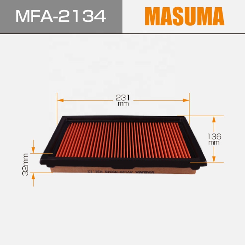 MFA-2134 MASUMA Auto Engine Systems Air Filter 16546-ED000 16546-ED500 1N08-13-Z40 for MAZDA
