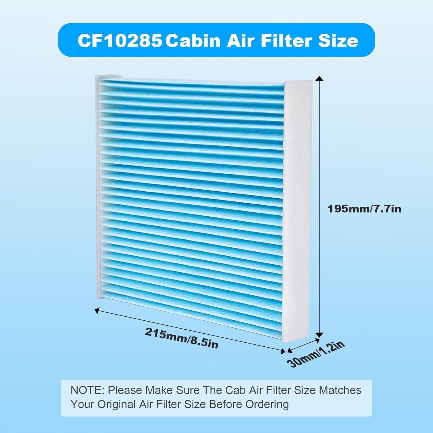 CF10285 CP285 Premium Cabin Air Filter with Activated Carbon for LEXUS CP285Premium HEPA Car Cabin air Filter Adapted to T-OYOTA