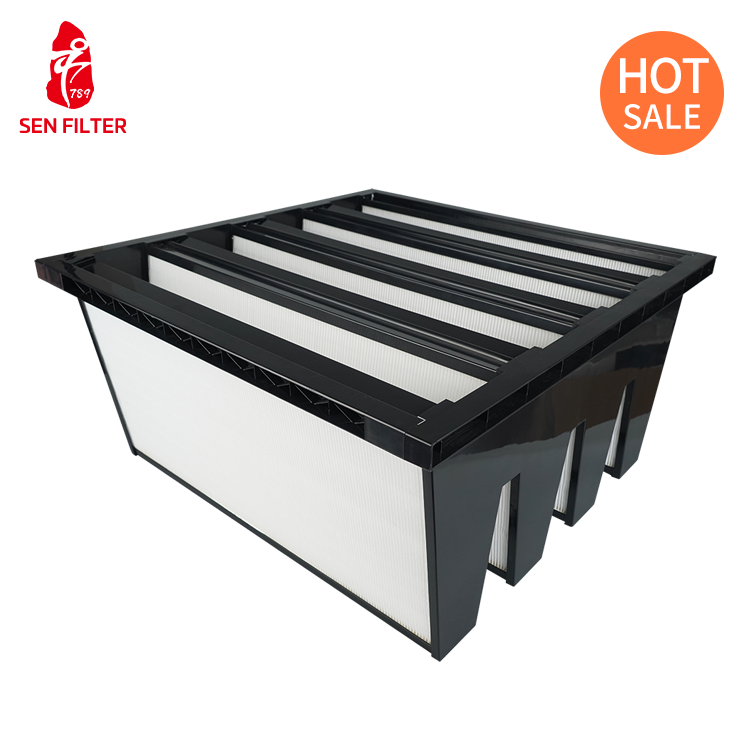 Hot Sale Good Price 4v V Bank Hepa Air Filter, 18x24x12", MiniHEPA-99.997%