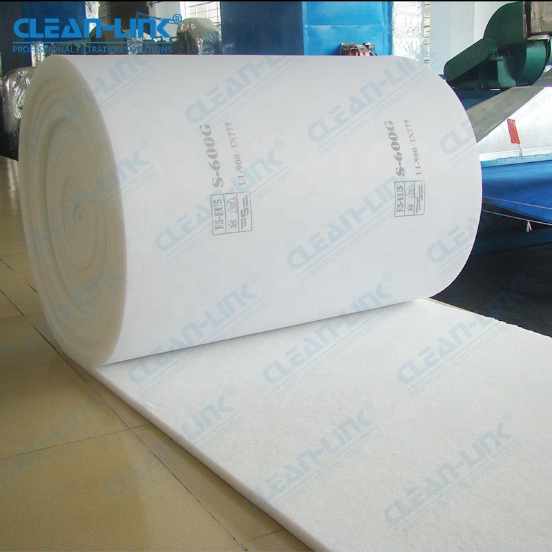 Factory Synthetic Polyester Ceiling Filter Cotton Fiberglass Floor Filter Media Roll for Spray Booth Air Exhaust Intake Filter