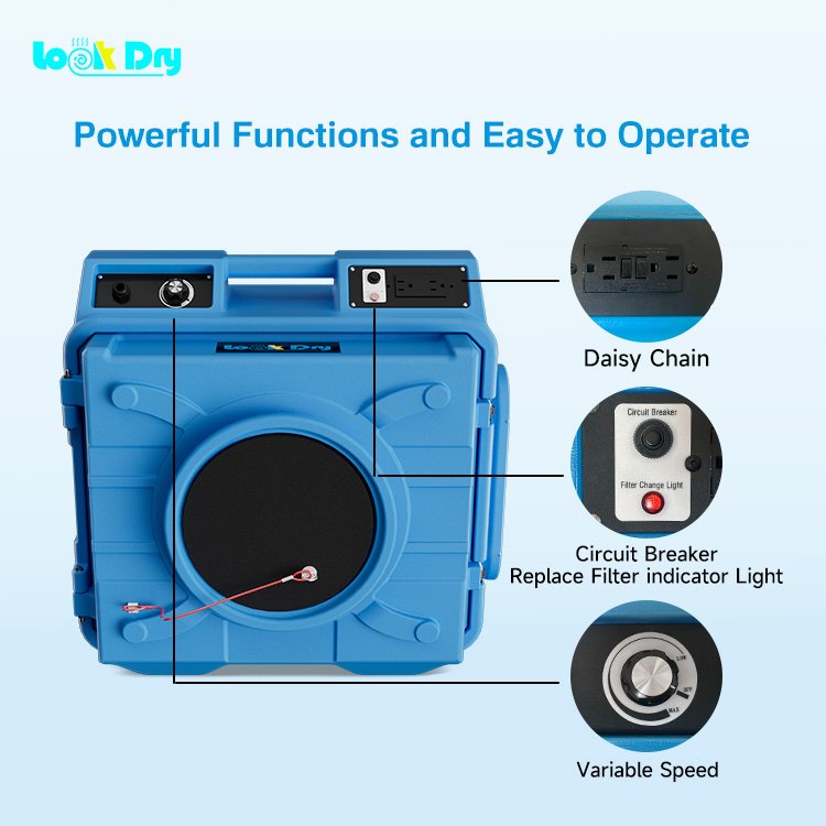Professional-Grade Air Purifier 750CFM Portable air Purifier Carbon Filter for Hotels Machinery Repair Shops