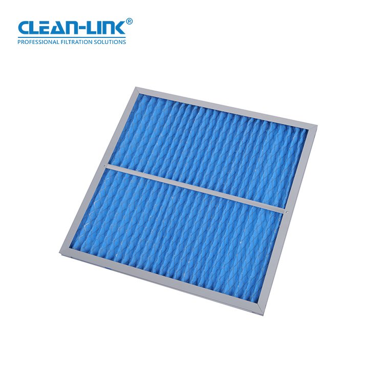 Clean-Link Synthetic Fiber Air Filter G3 G4 Pleated Filter with Aluminum Frames Panel Filter For HVAC